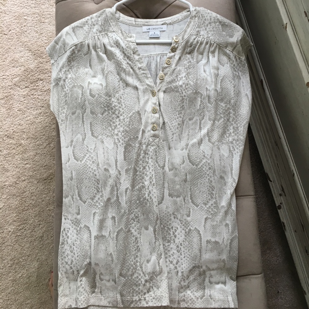 Snakeskin printed short sleeve too